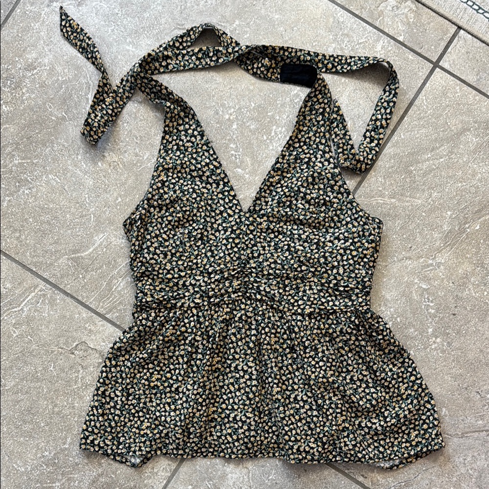 AEO Floral Halter Neck Top